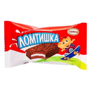 Десерт Ломтишка в новогоднем наборе c бисквитной вафлей