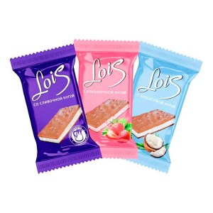 Конфеты Лоис в новогоднем наборе с шоколадным печеньем
