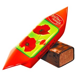 Конфеты Красный мак в новогоднем наборе с новогодним пряником
