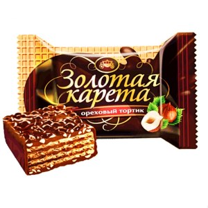 Конфеты Золотая карета в новогоднем наборе c плиточным шоколадом