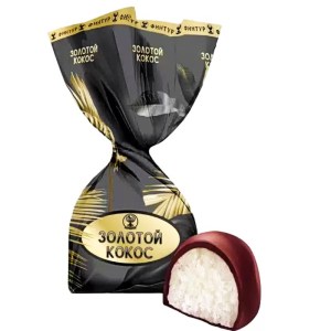 Конфеты Золотой кокос в новогоднем наборе с Киндер шоколадом