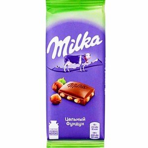 Шоколад Милка в новогоднем наборе c вафельными трубочками