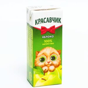 Сок Красавчик в новогоднем наборе c юбилейным печеньем